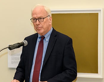 Edward B. Healton speaks at a podium