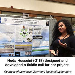 Neda Hosseini (G’18) prototyped a fluidic cell for her project.