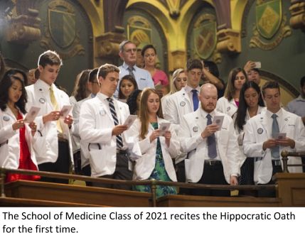 Students recite the Hippocratic Oath