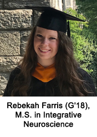 Rebekah Farris (G'18), M.S. in Integrative Neuroscience