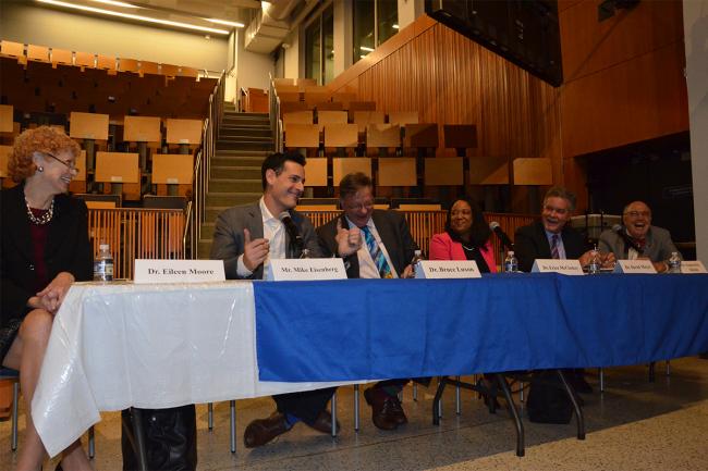 Following the screening of his film “To Err is Human,” Mike Eisenberg (second from left) participated in a panel discussion about the issues surrounding patient safety with medical educators and health care professionals from Georgetown University Medical Center and MedStar Health.