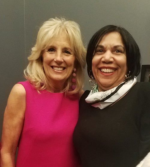 Jill Biden and Sylvia Jackson