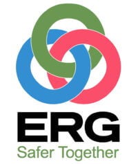 ERG logo with the tagline "Safer Together"