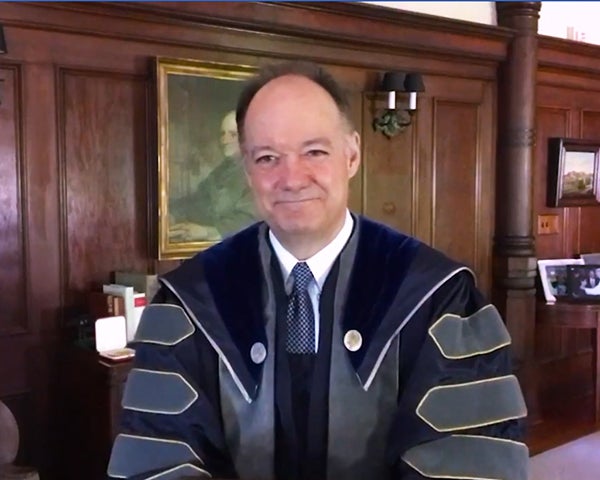 John J. DeGioia in academic regalia