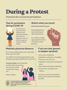 Thumbnail of flier titled "During a Protest"