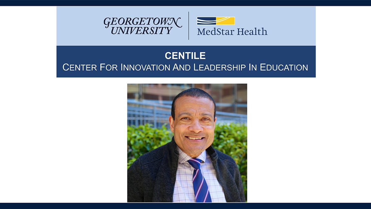 A headshot of Dr. Lee Jones appears with the logos for the MedStar Georgetown Research Symposium