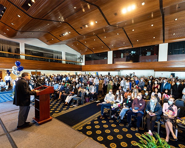 The National Press Club room filled with people for Match Day