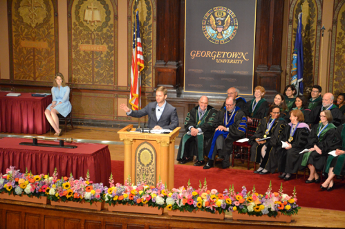 Aaron Epstein delivered the student address at the 2018 Warwick Evans Awards Ceremony.