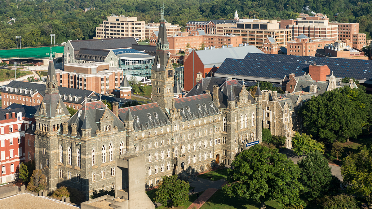 Georgetown campus as seen from the air