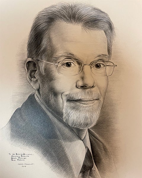 Portrait of Richard Williams by Ahmed Mahallati