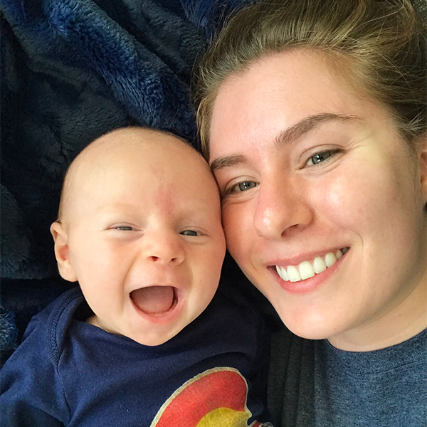 Bailey Weskamp and her baby are all smiles