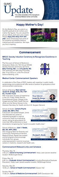 GUMC Update thumbnail for 5/14/23 issue used for decorative purposes