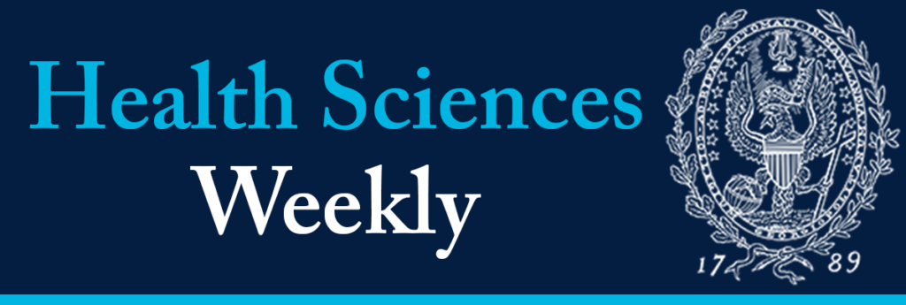 Health Sciences Weekly graphic with Georgetown logo