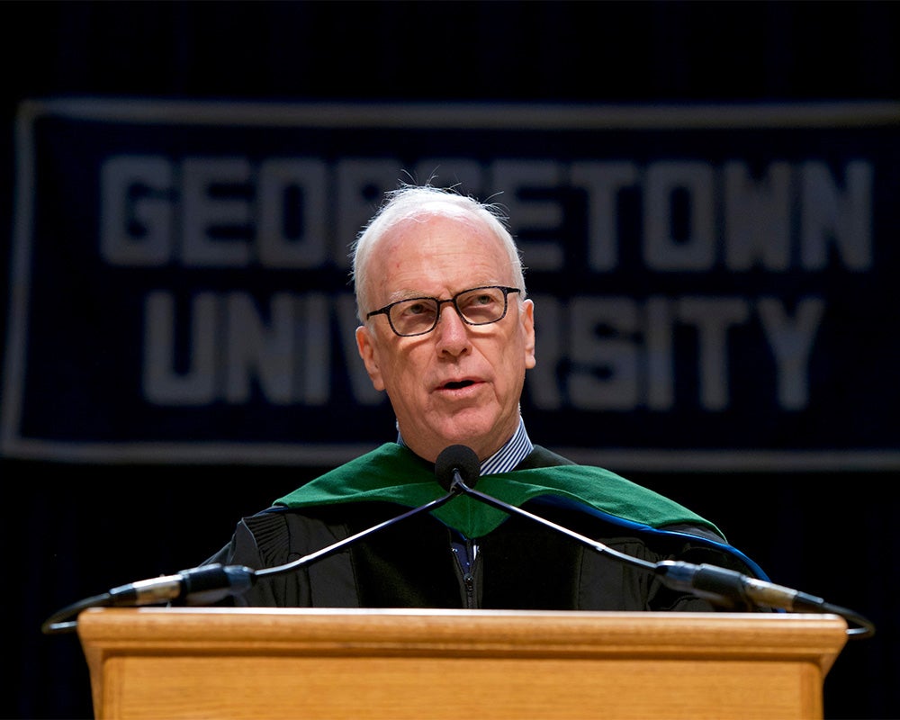 Dr. Healton speaks from a podium