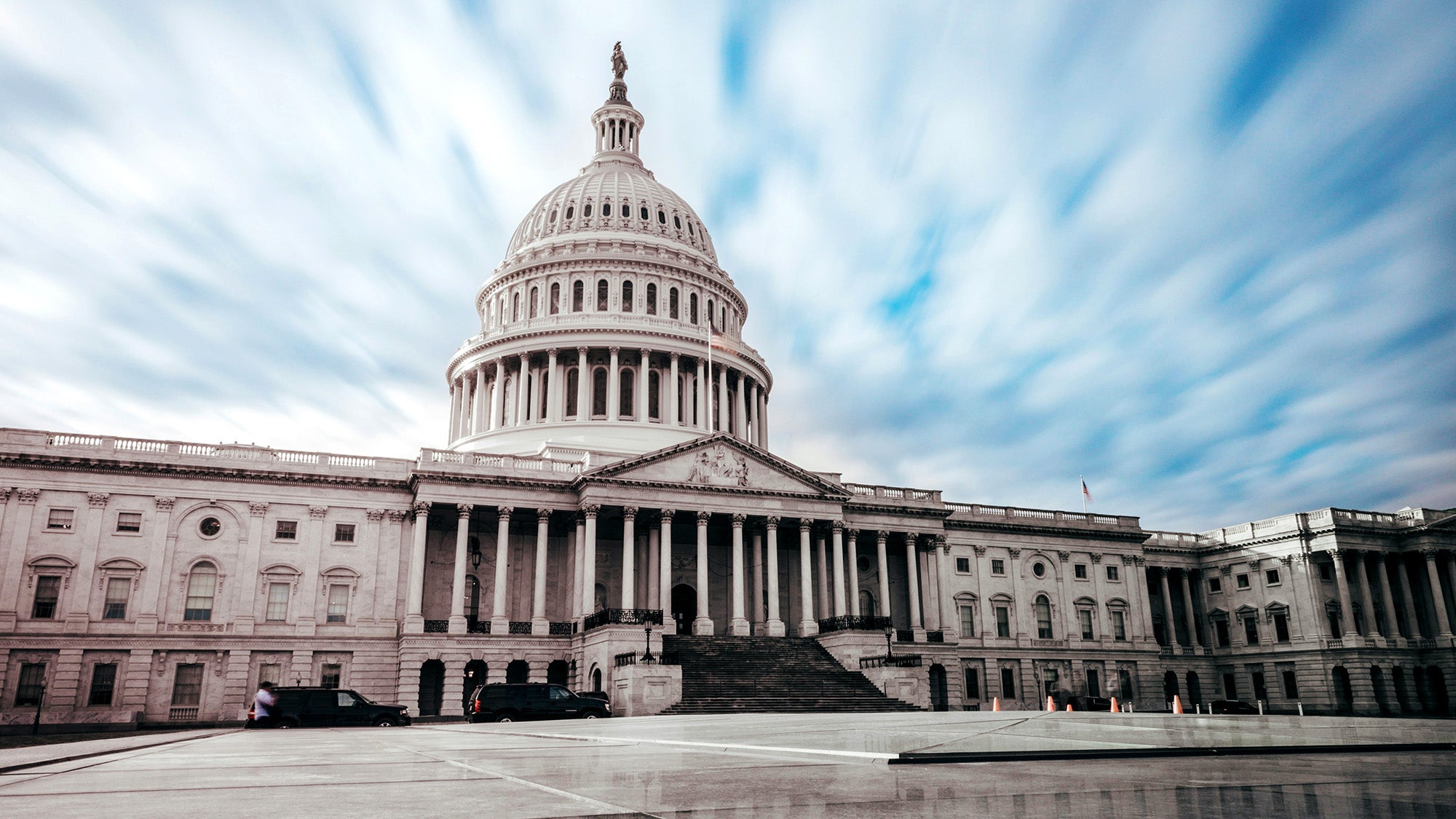 The U.S. Capitol Building on a sunny day