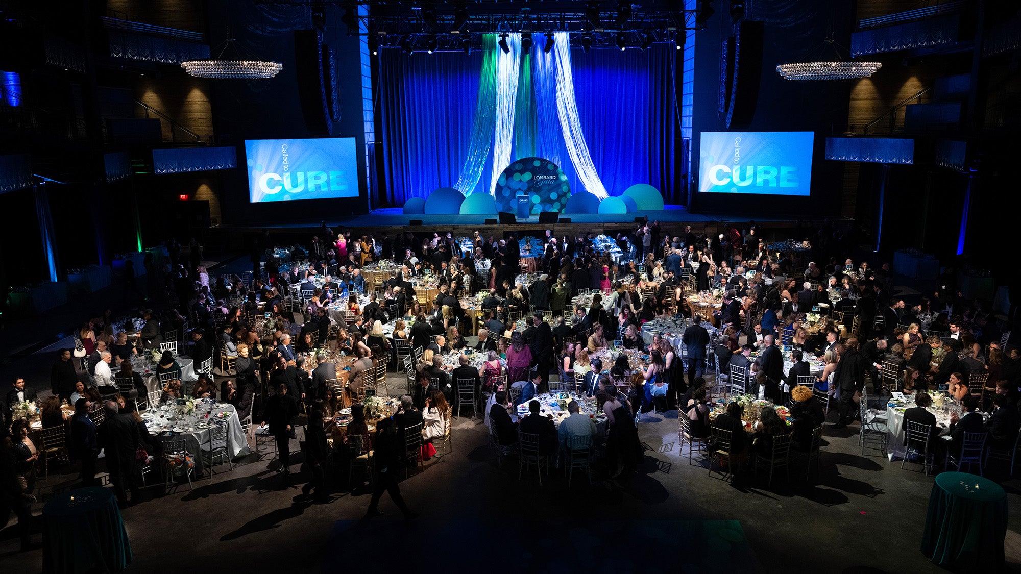 An overview of the Lombardi Gala crowd filling tables at the Anthem at the Wharf